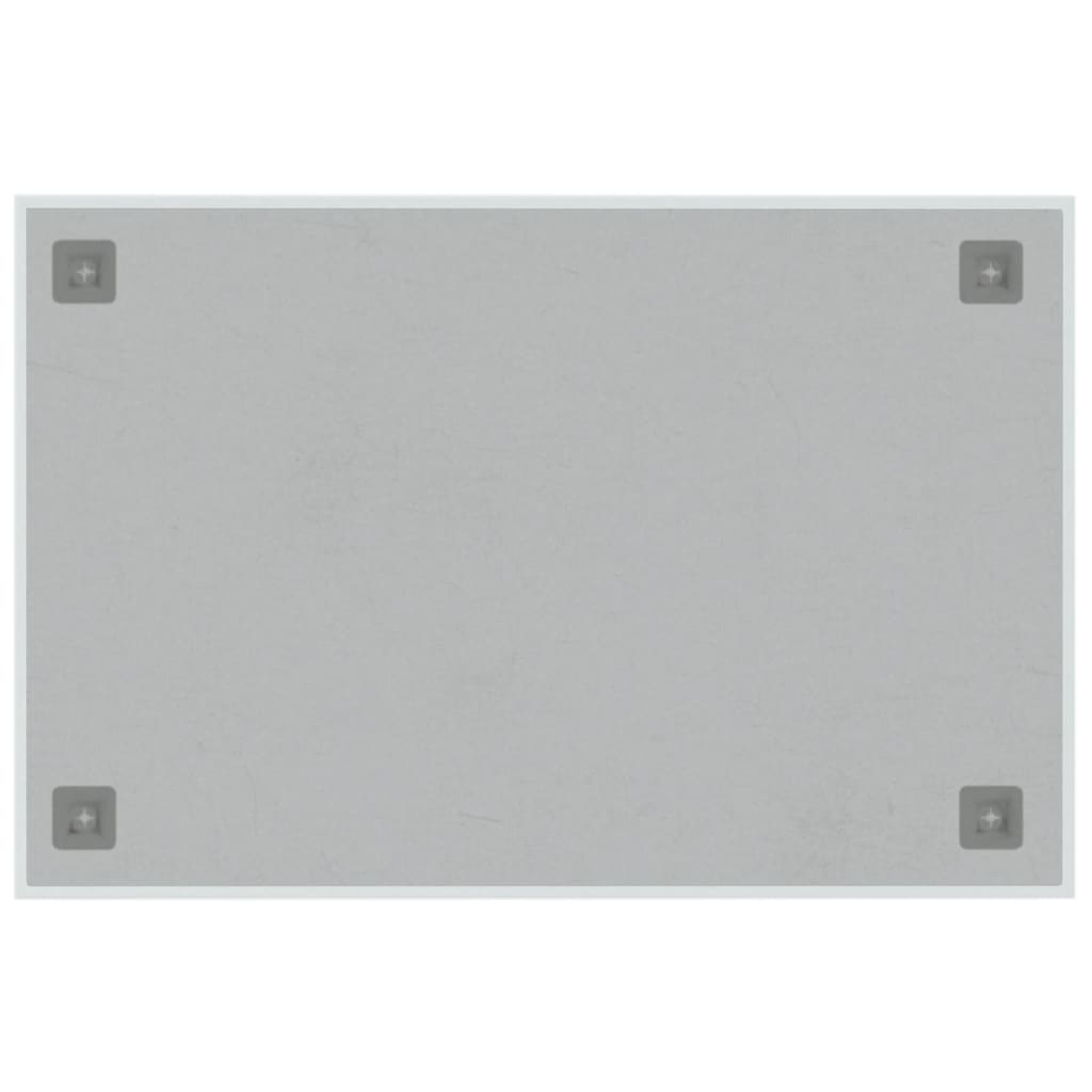 vidaXL Pizarra magnética de pared vidrio templado blanco 60x40 cm