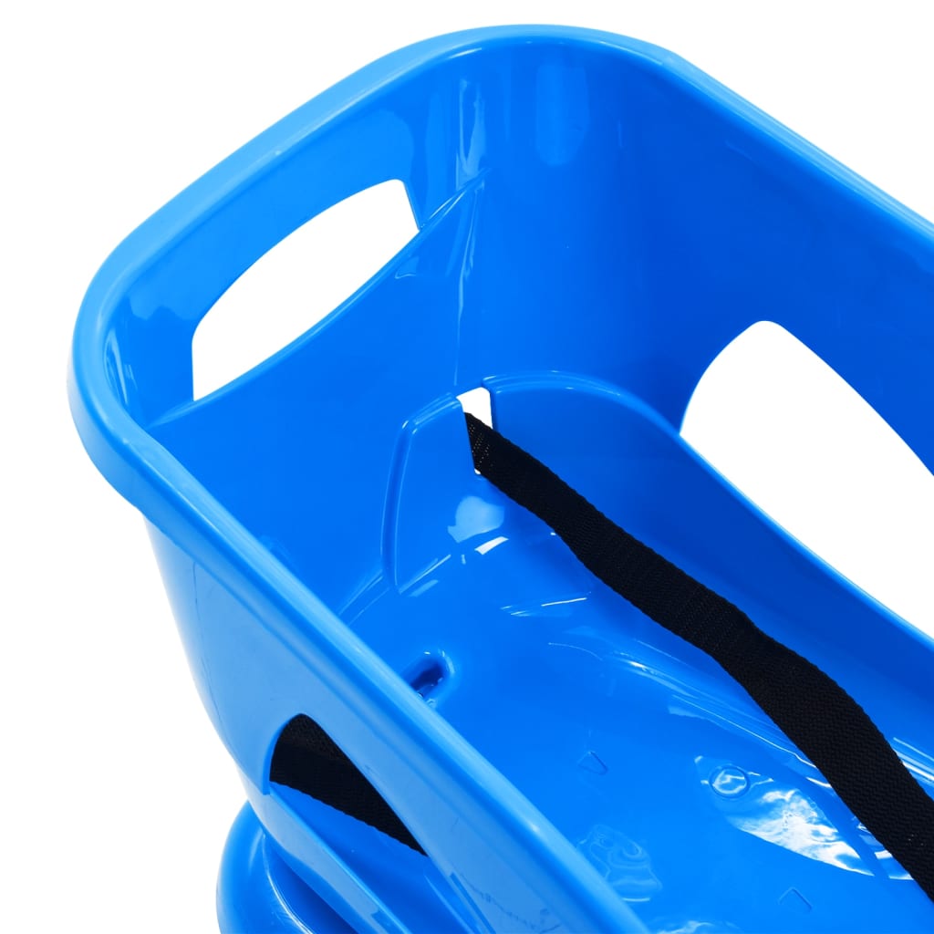 vidaXL Trineo con asiento polipropileno azul 102,5x40x23 cm