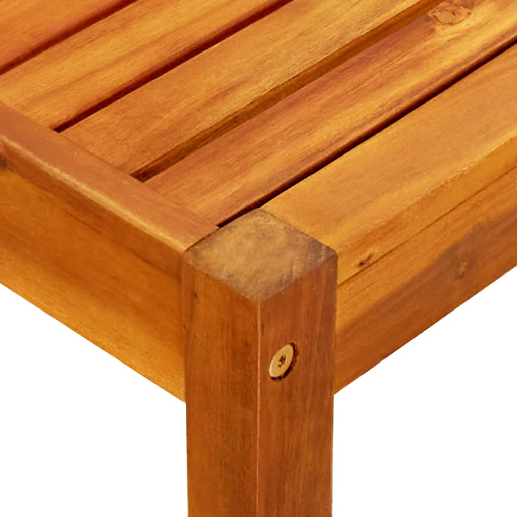 vidaXL Banco de jardín con mesa y reposapiés madera de acacia macizoa