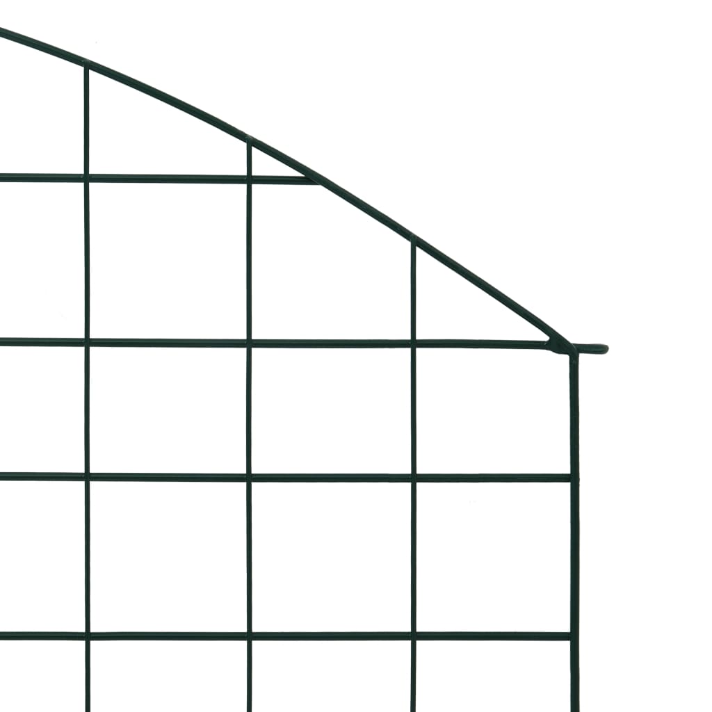 vidaXL Set de valla de jardín arqueada verde 77,5x78,5 cm