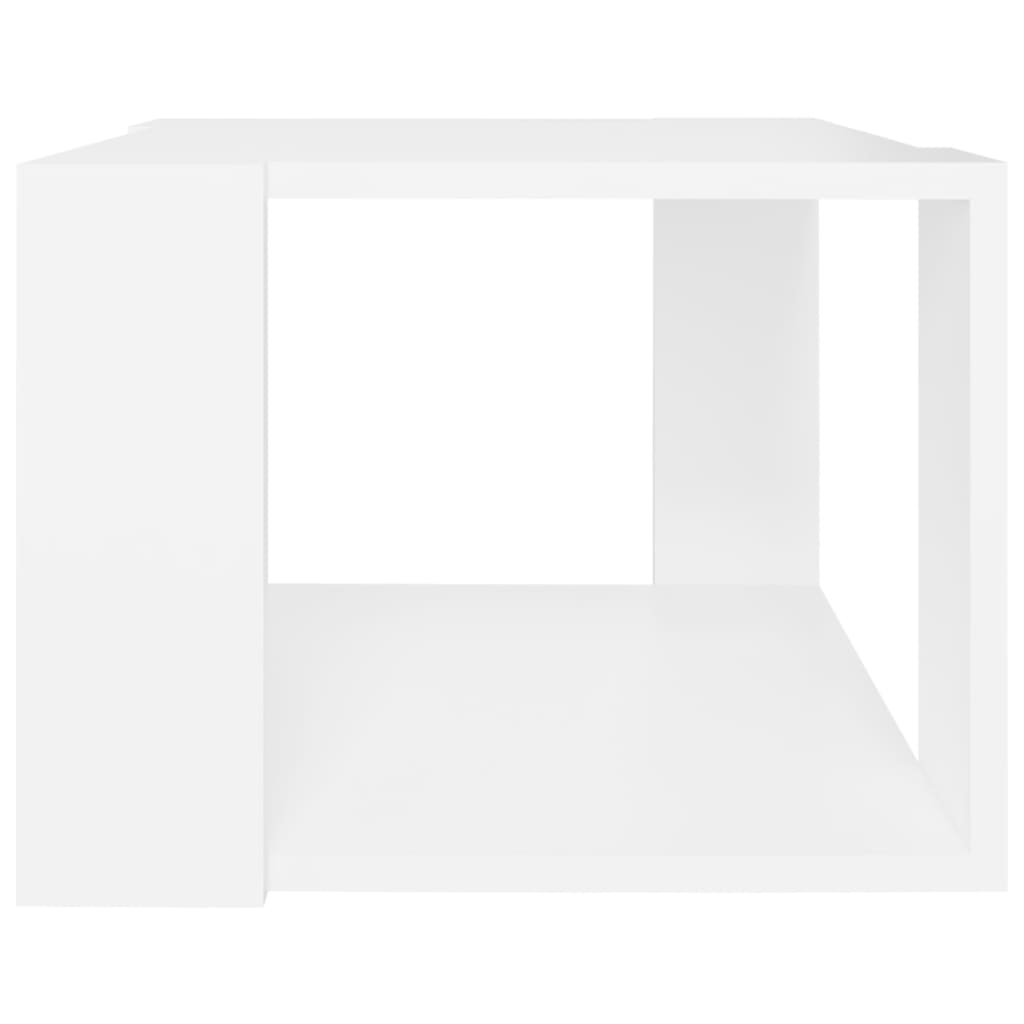 vidaXL Mesa de centro de madera contrachapada blanco 40x40x30 cm