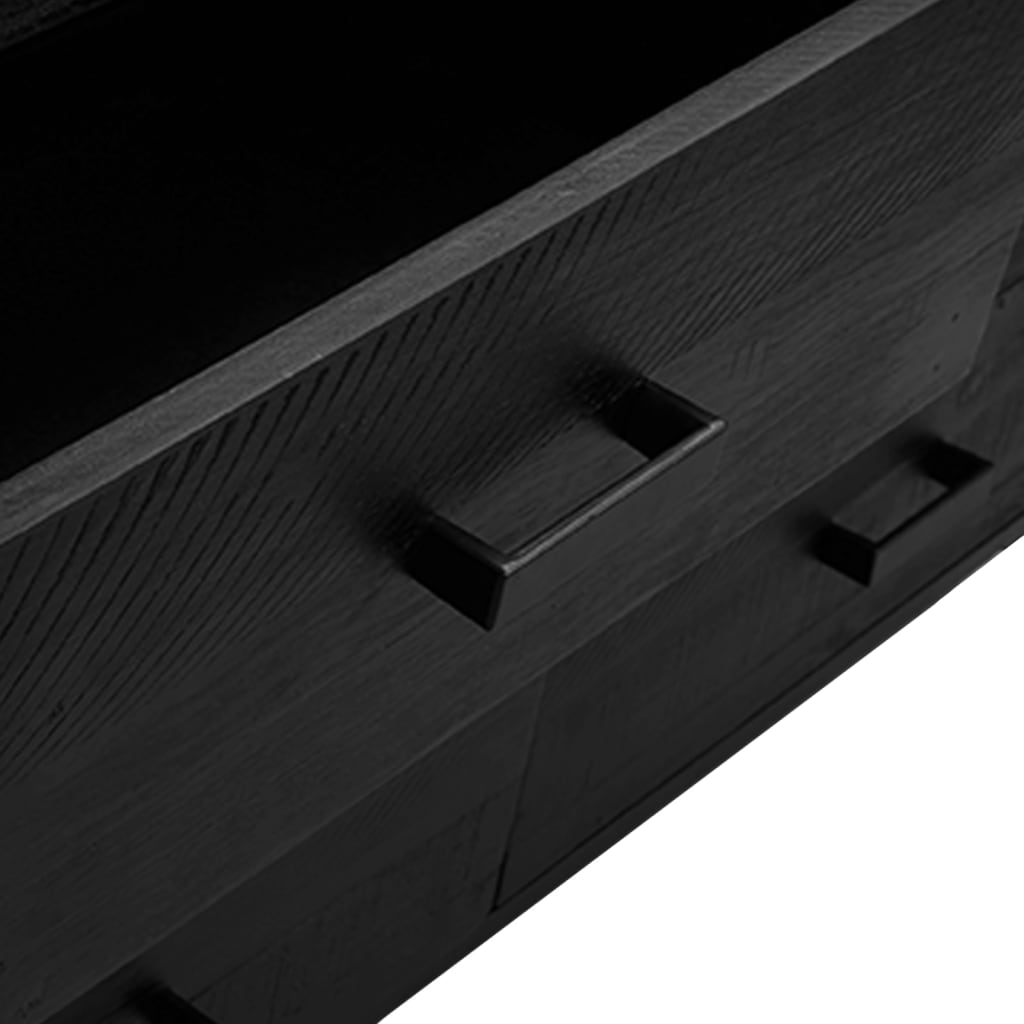 vidaXL Aparador de madera maciza de pino negro 110x35x70 cm