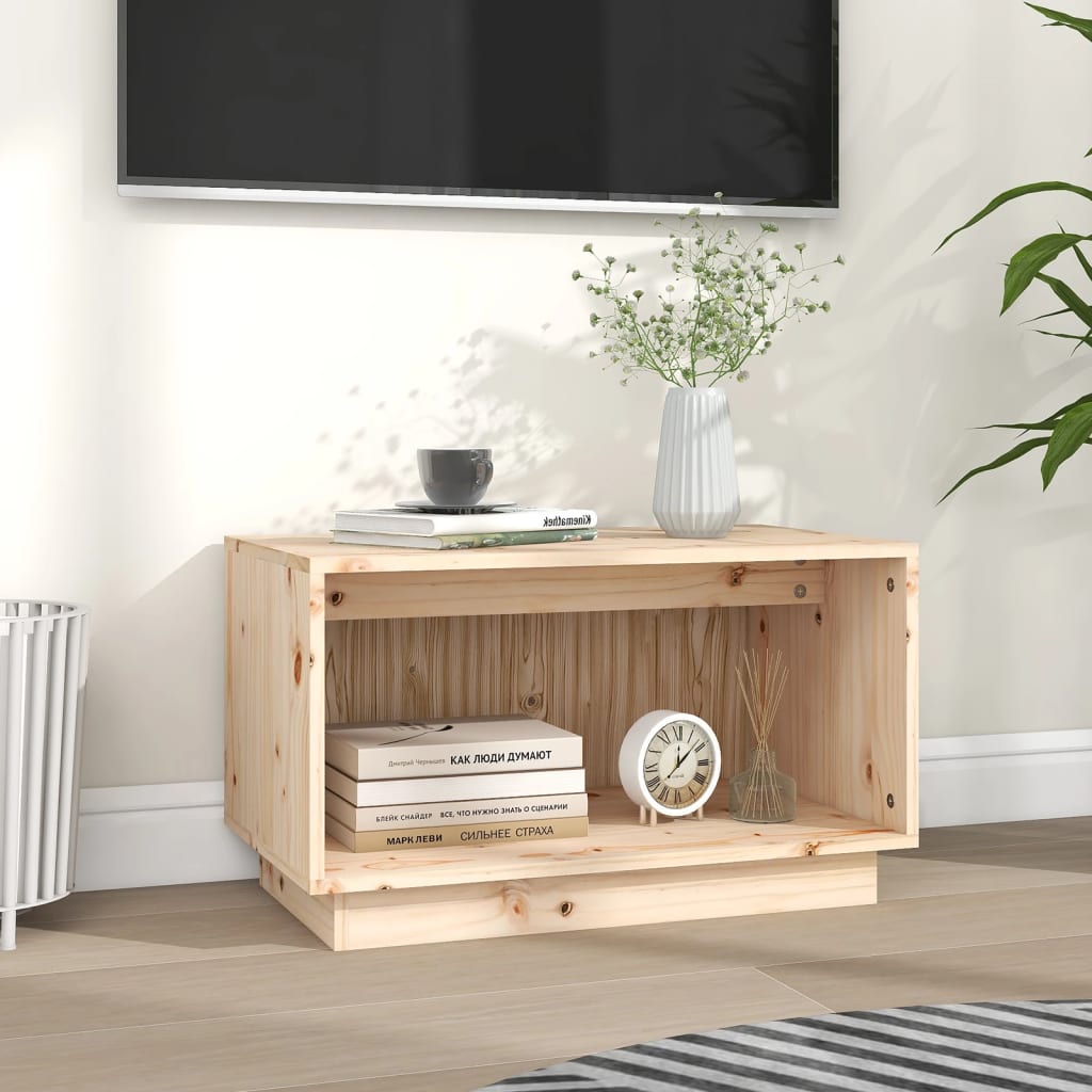 vidaXL Mueble de TV de madera maciza de pino 60x35x35 cm