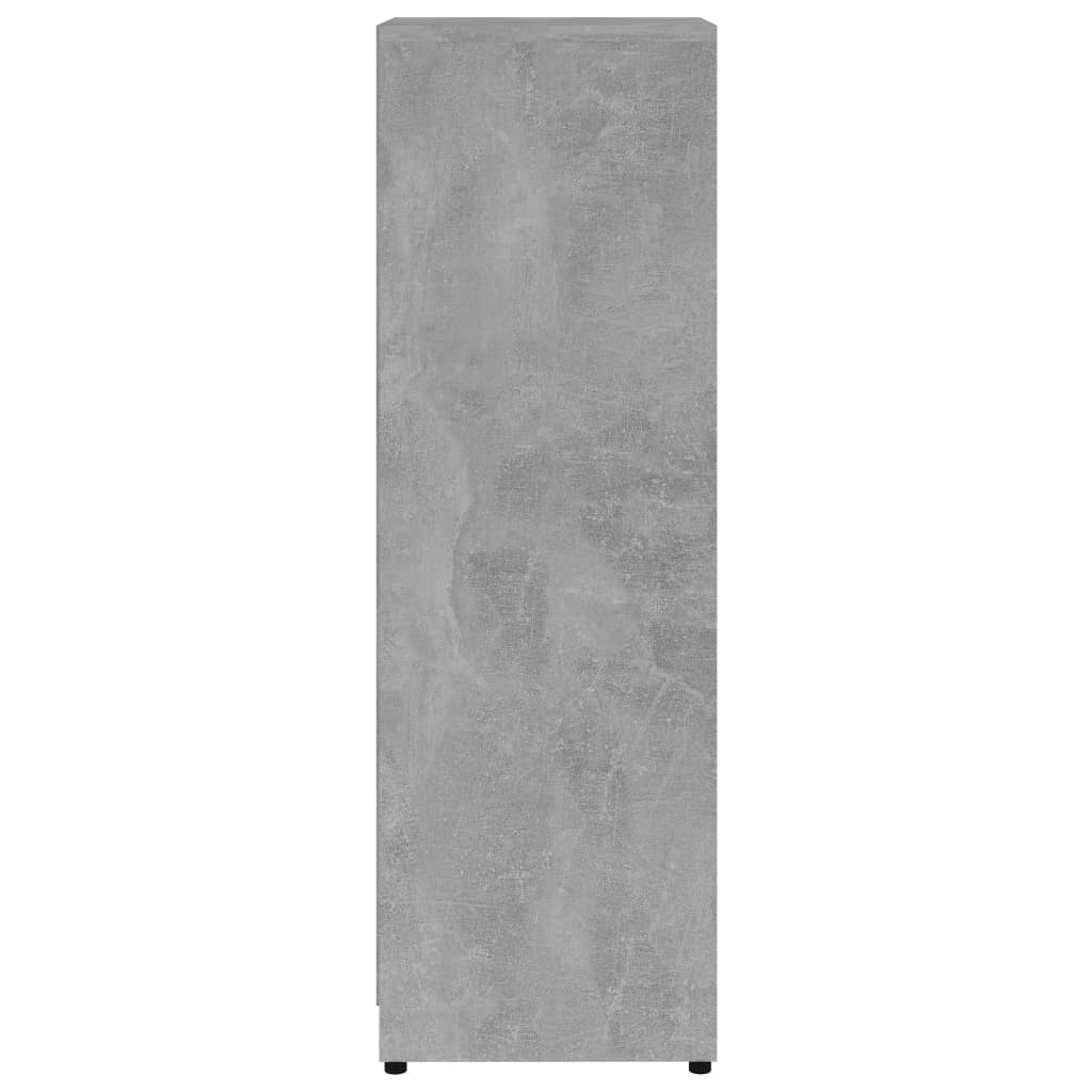 vidaXL Armario de baño contrachapada gris hormigón 30x30x95 cm