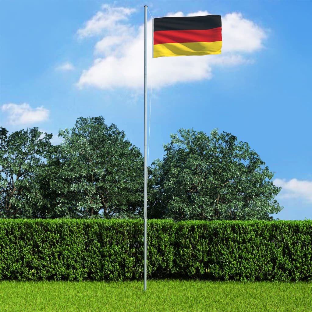 vidaXL Bandera de Alemania y mástil de aluminio 4 m