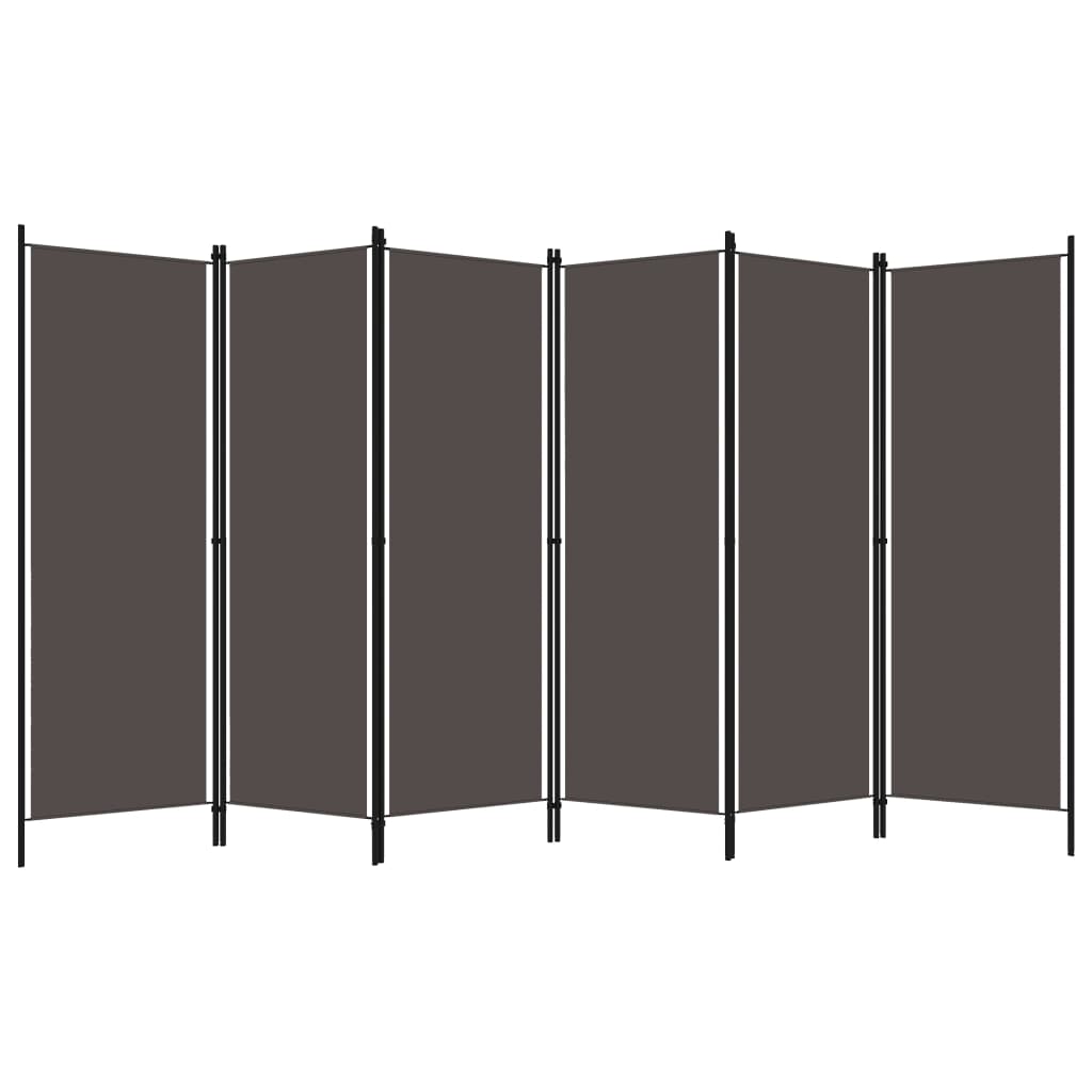 vidaXL Biombo divisor de 6 paneles gris antracita 300x180 cm