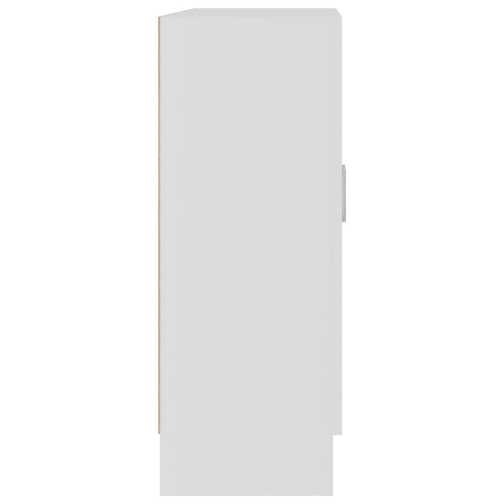vidaXL Vitrina de madera contrachapada blanco 82,5x30,5x80 cm