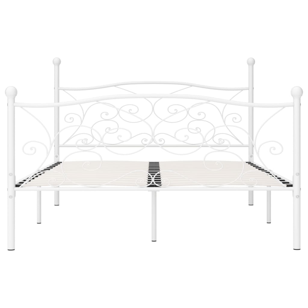 vidaXL Estructura de cama con somier metal blanco 160x200 cm
