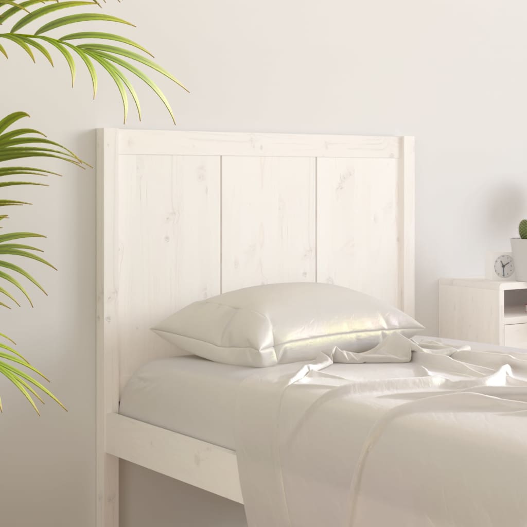 vidaXL Cabecero de cama madera maciza de pino blanco 80,5x4x100 cm
