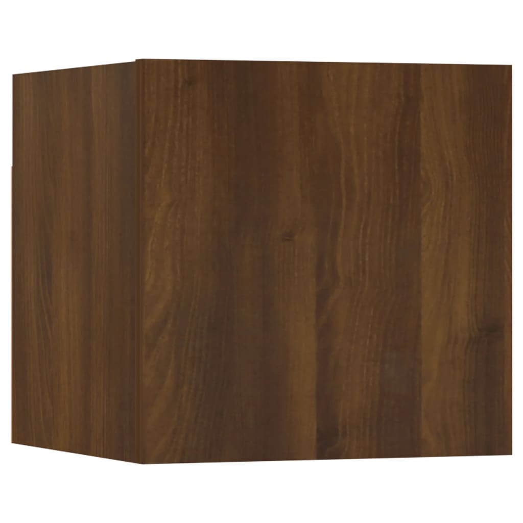 vidaXL Muebles para TV de pared 8 uds roble marrón 30,5x30x30 cm