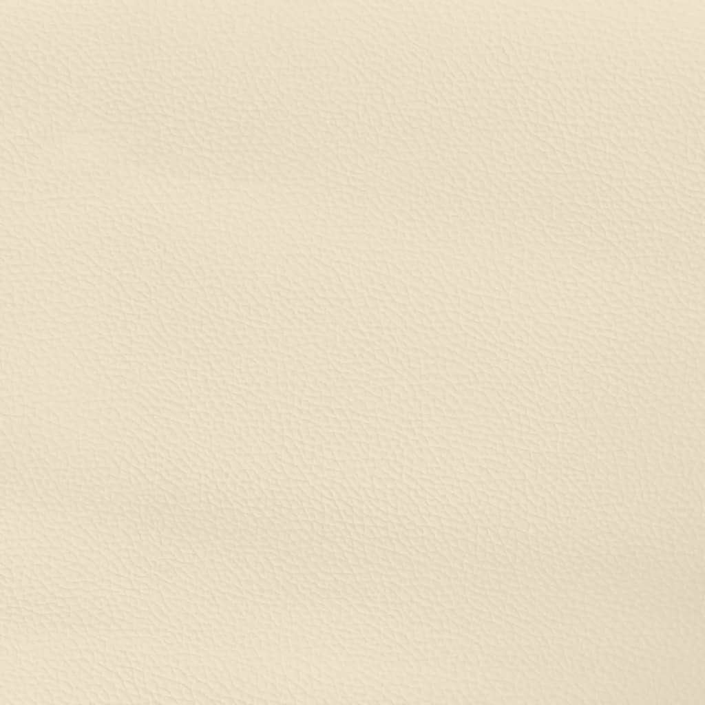vidaXL Colchón de muelles ensacados cuero sintético crema 80x200x20 cm