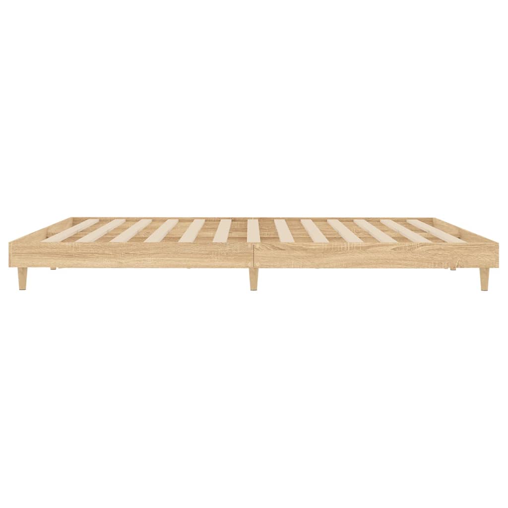 vidaXL Estructura de cama madera de ingeniería roble Sonoma 120x200 cm