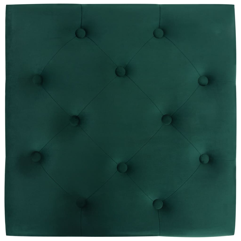 vidaXL Taburete de terciopelo verde oscuro 60x60x36 cm