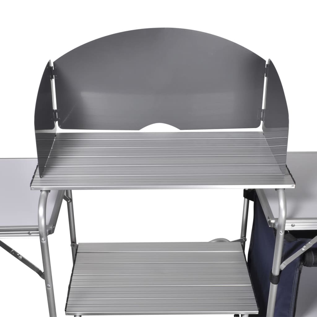 vidaXL Armario de cocina de camping plegable estructura de aluminio