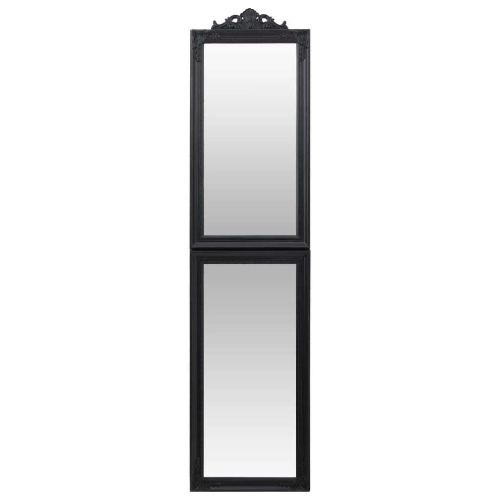 vidaXL Espejo de pie negro 40x160 cm