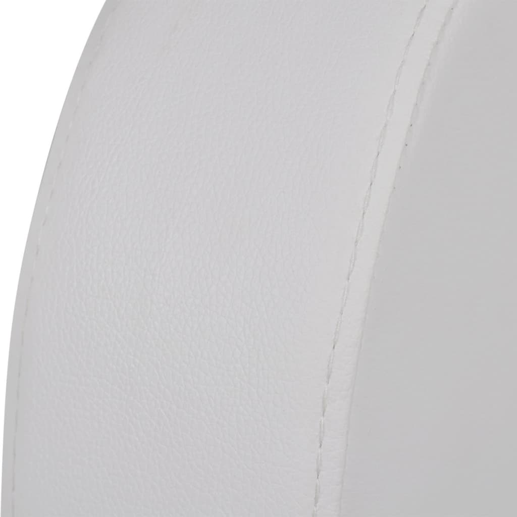 vidaXL Sillón de 3 plazas con LED cuero sintético blanco