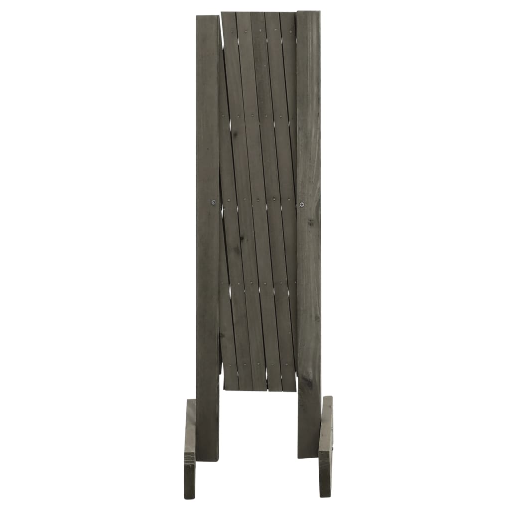 vidaXL Valla de jardín enrejado madera maciza de abeto gris 120x60 cm