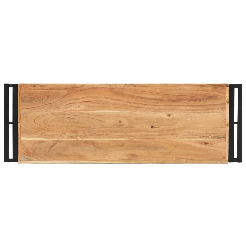 vidaXL Mesa consola de madera maciza de acacia 90x30x75 cm