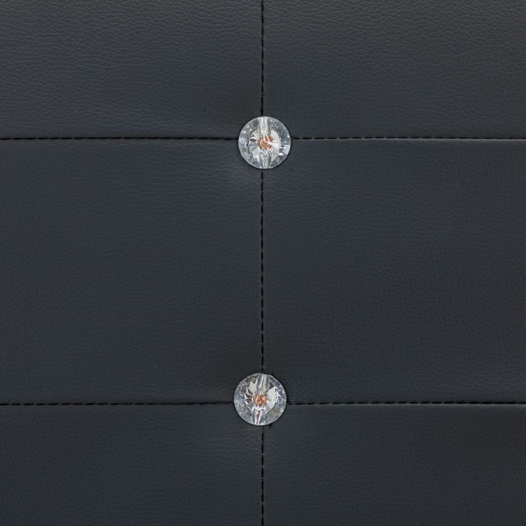 vidaXL Cama con colchón cuero sintético negro 160x200 cm