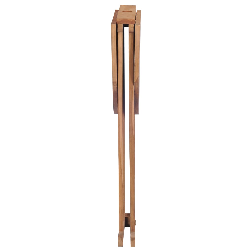 vidaXL Mesa plegable de bar de madera de teca maciza 100x65x105 cm