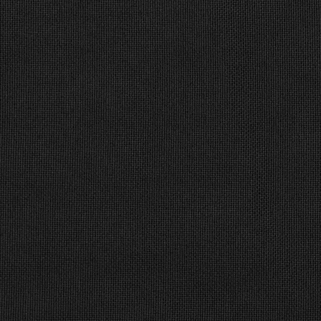 vidaXL Cortinas opacas con ojales look de lino 2 pzas negro 140x175 cm