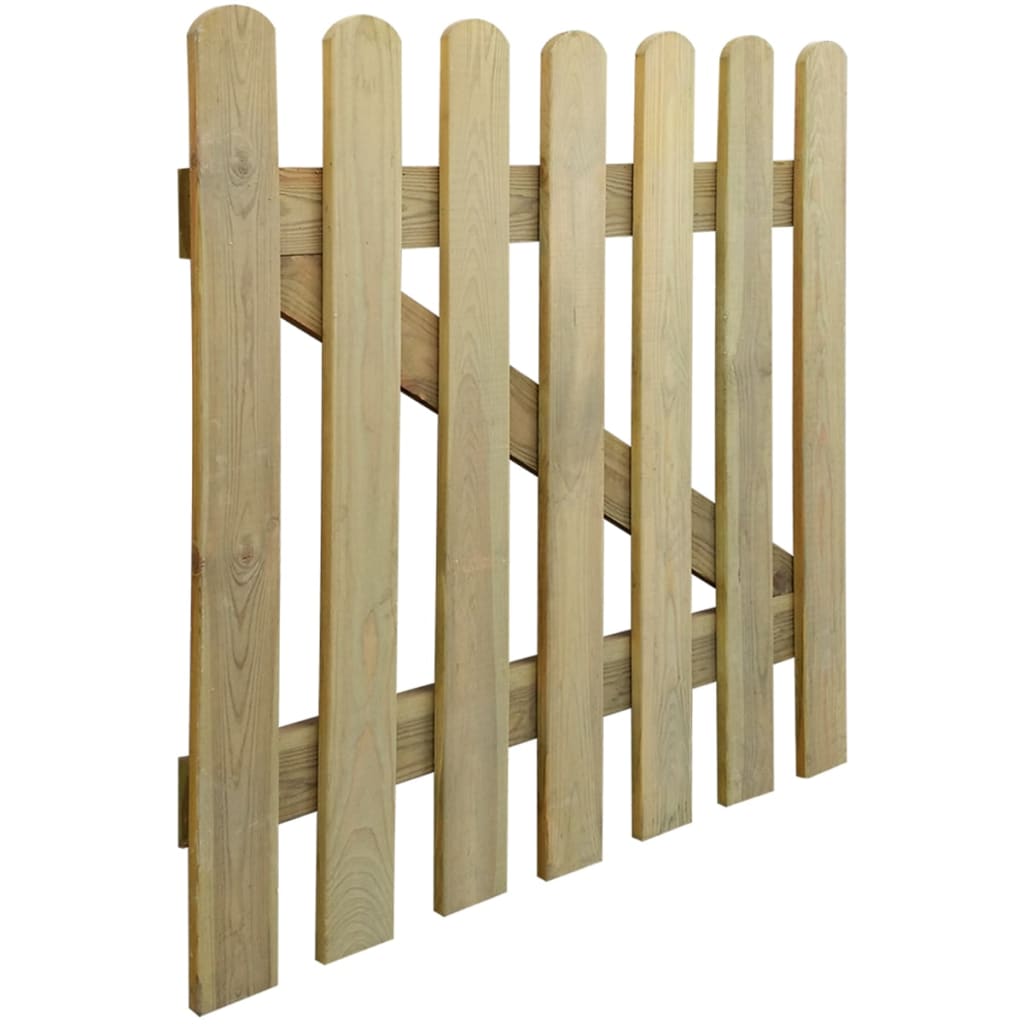 vidaXL Puerta de valla de jardín madera 100x100 cm