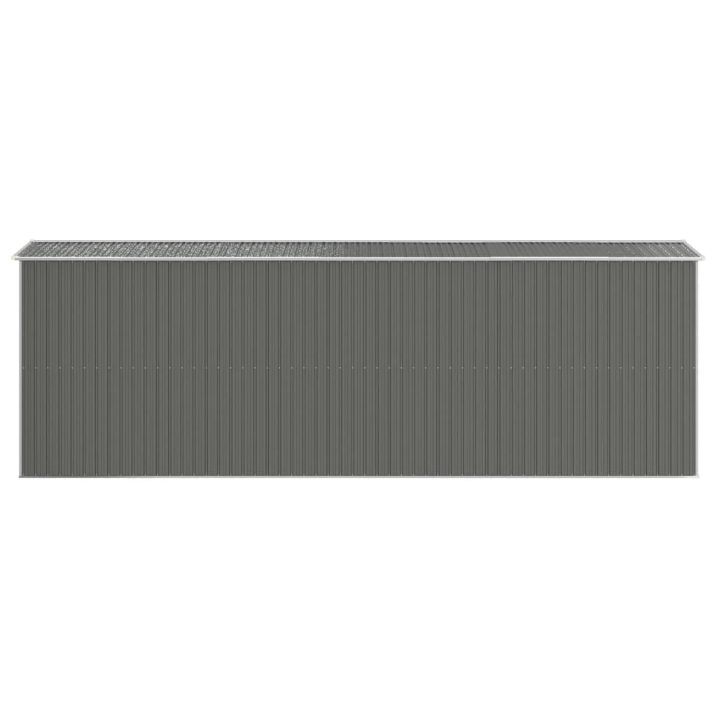 vidaXL Cobertizo de jardín acero galvanizado gris claro 192x606x223 cm