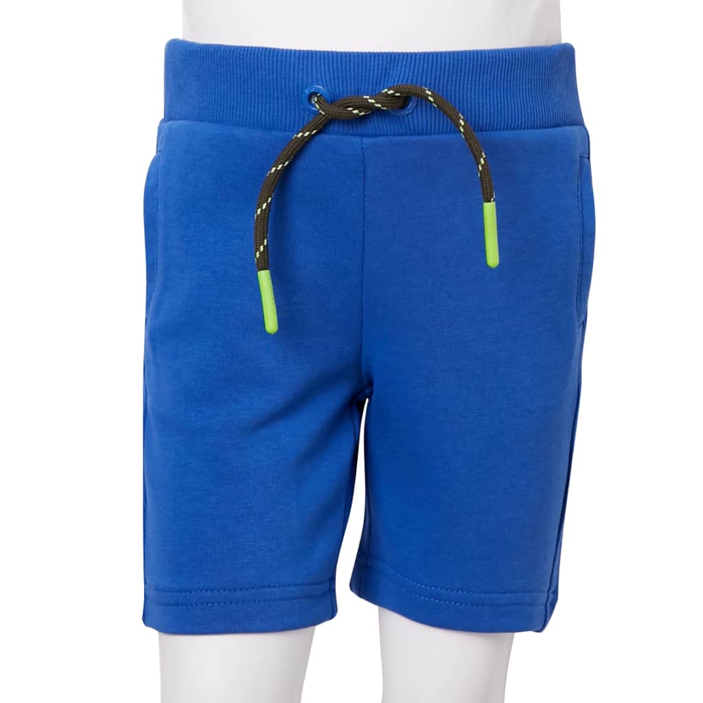Pantalón corto infantil con cordón azul 92