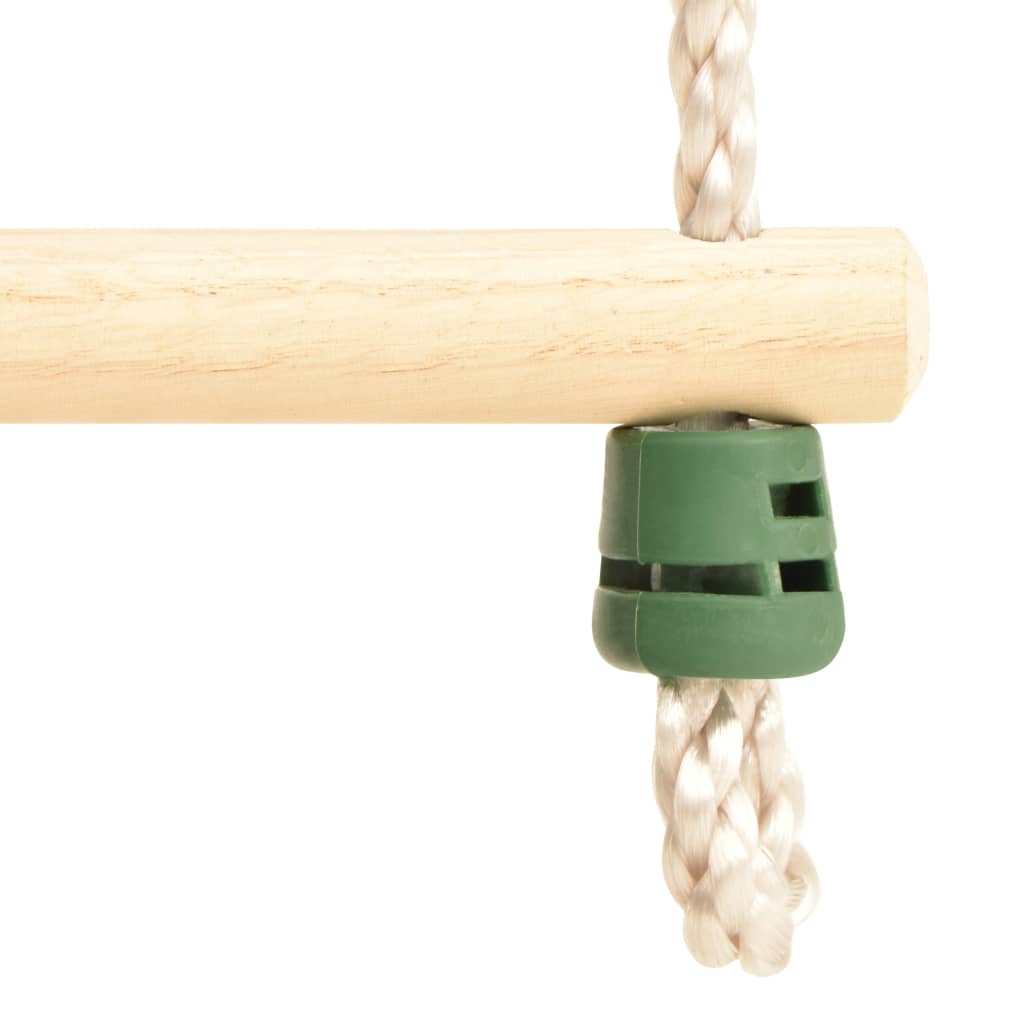 vidaXL Escalera de cuerda para niños madera maciza y PE 30x168 cm