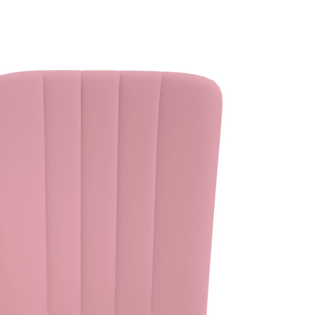 vidaXL Sillas de comedor 2 unidades terciopelo rosa