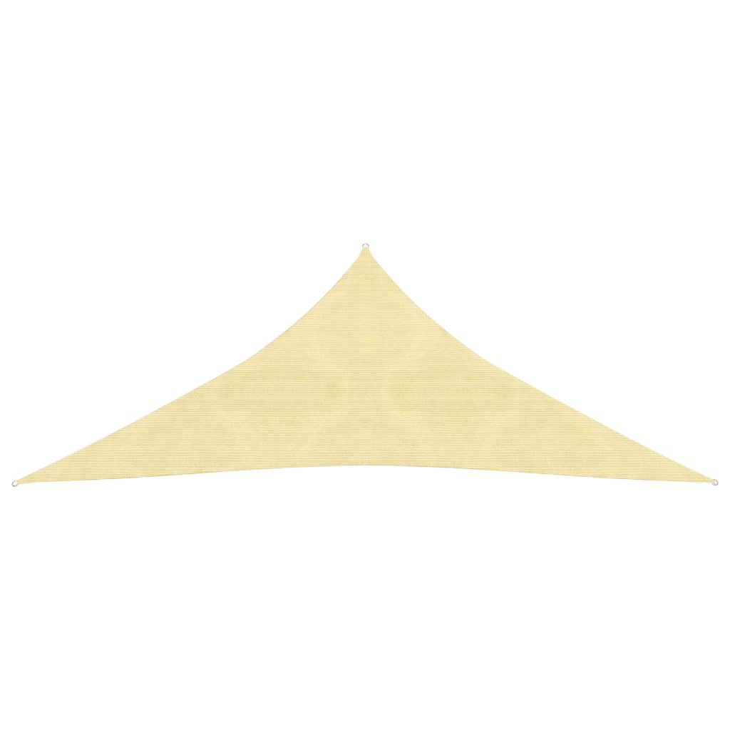vidaXL Toldo de vela triangular HDPE 3,6x3,6x3,6 m beige