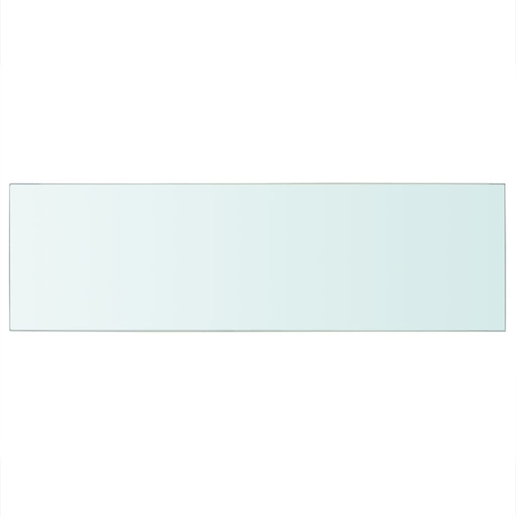 vidaXL Panel de estante vidrio claro 80x25 cm