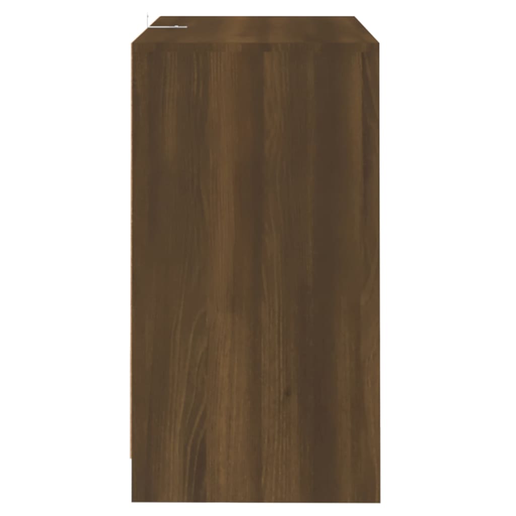vidaXL Aparador de madera contrachapada marrón roble 70x41x75 cm