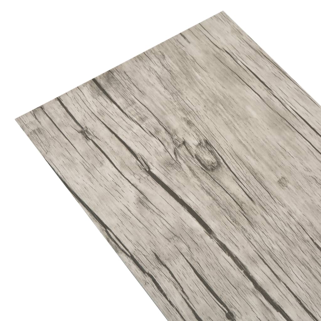 vidaXL Lamas para suelo no autoadhesivas PVC gris claro 4,46 m² 3 mm