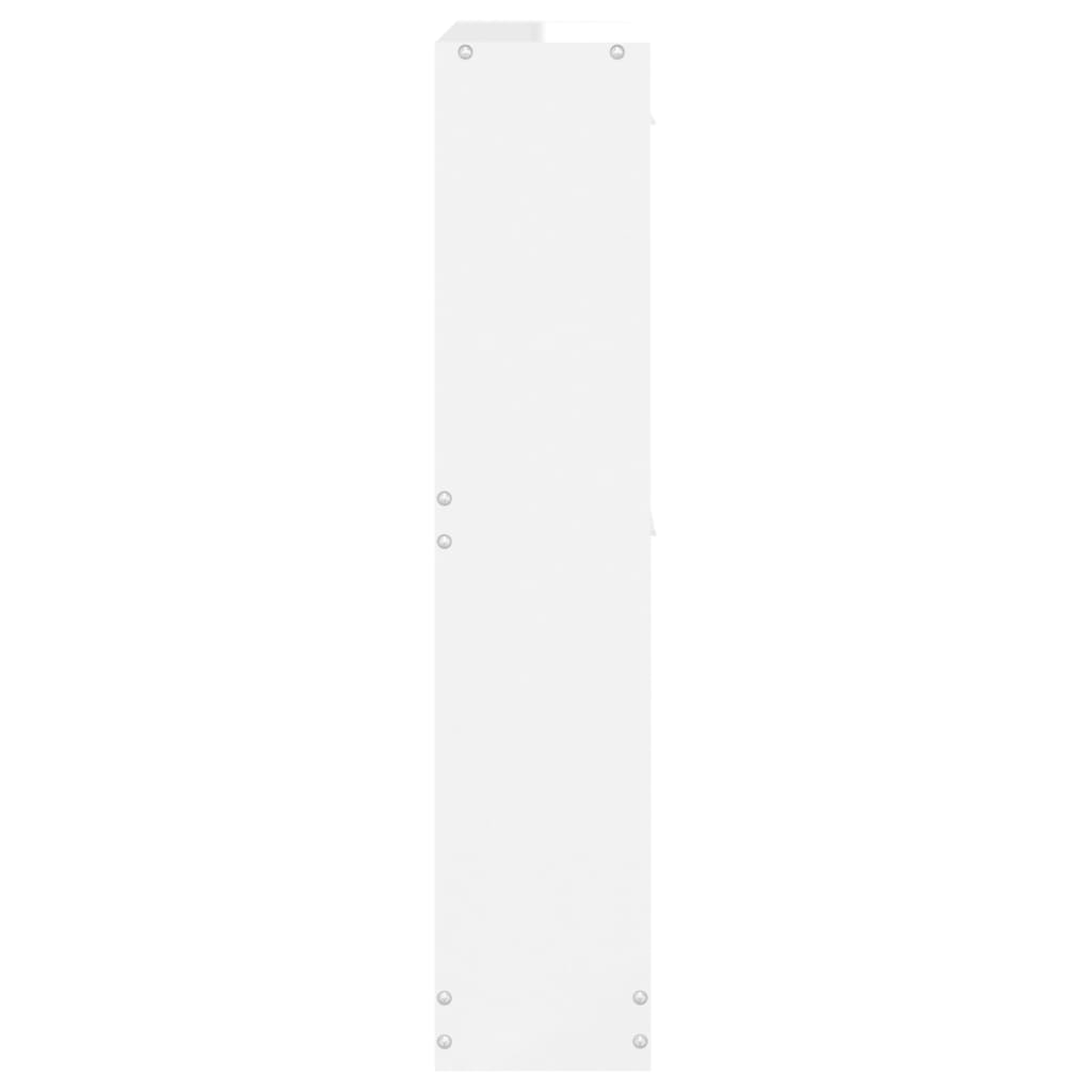 vidaXL Mueble zapatero madera contrachapada blanco brillo 59x17x81 cm