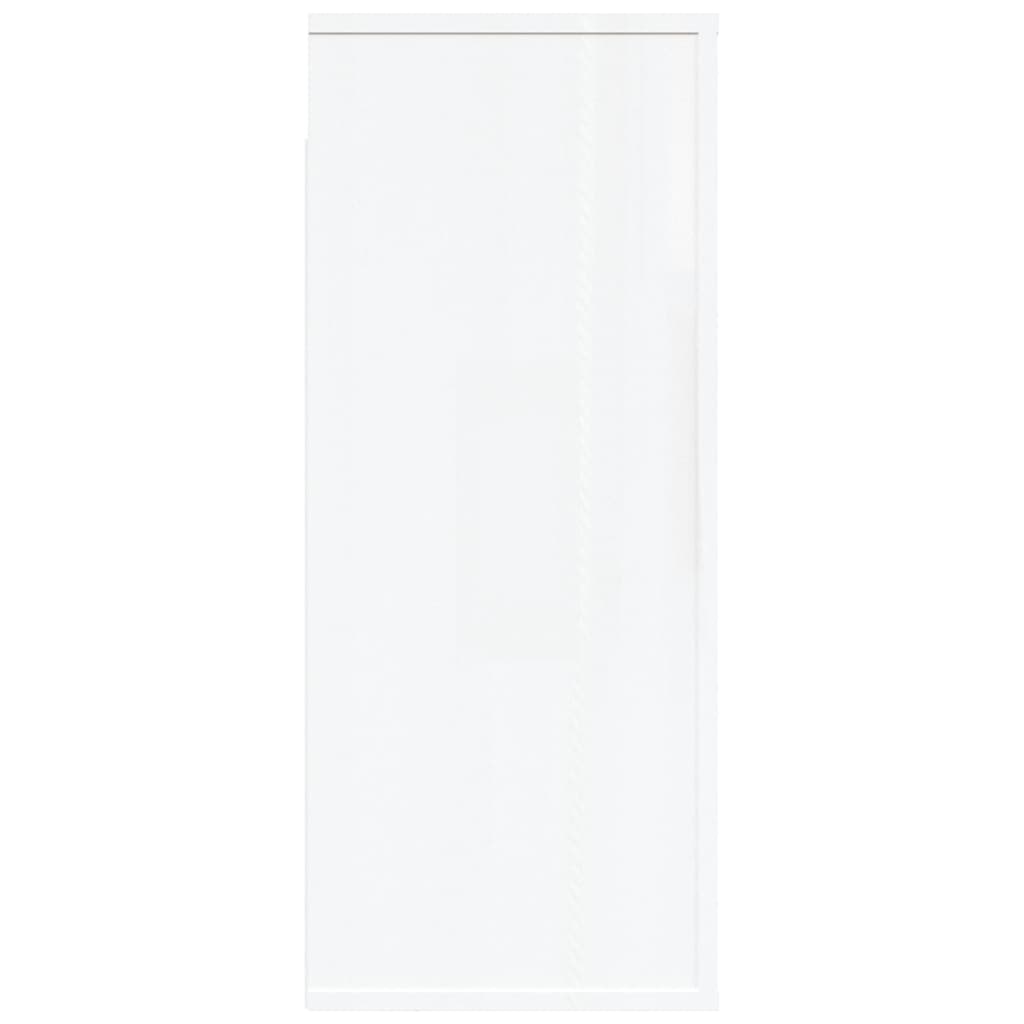 vidaXL Armario pared madera contrachapada blanco brillo 80x33x80 cm