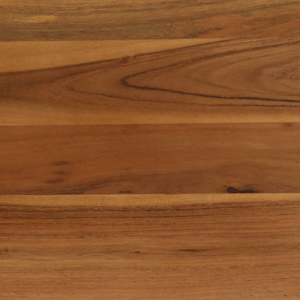 vidaXL Mesa de comedor de madera maciza de acacia y acero 75x75x76 cm
