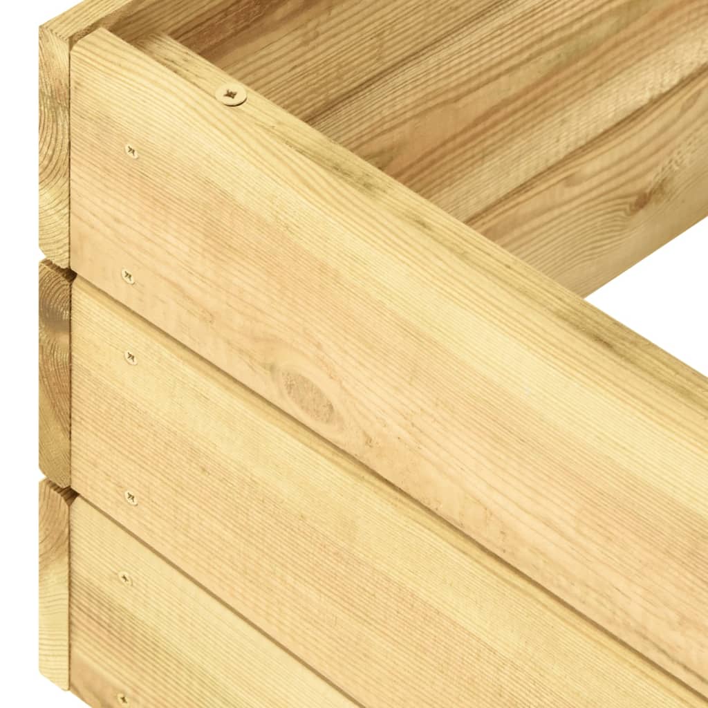 vidaXL Tumbona de madera de madera de pino impregnada verde