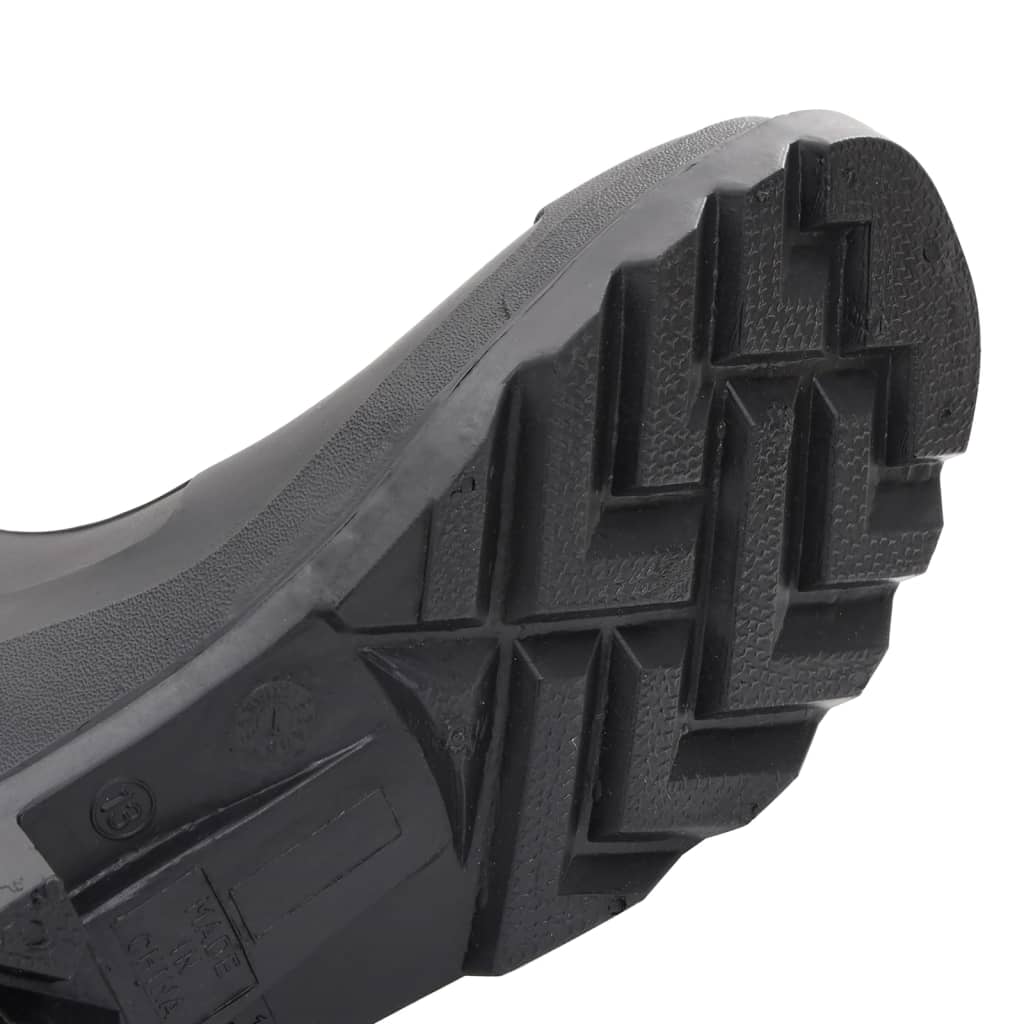 vidaXL Botas de agua con calcetines extraíbles negro número 45 PVC