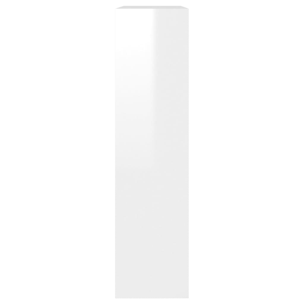 vidaXL Mueble zapatero con espejo 2 niveles blanco brillo 63x17x67 cm