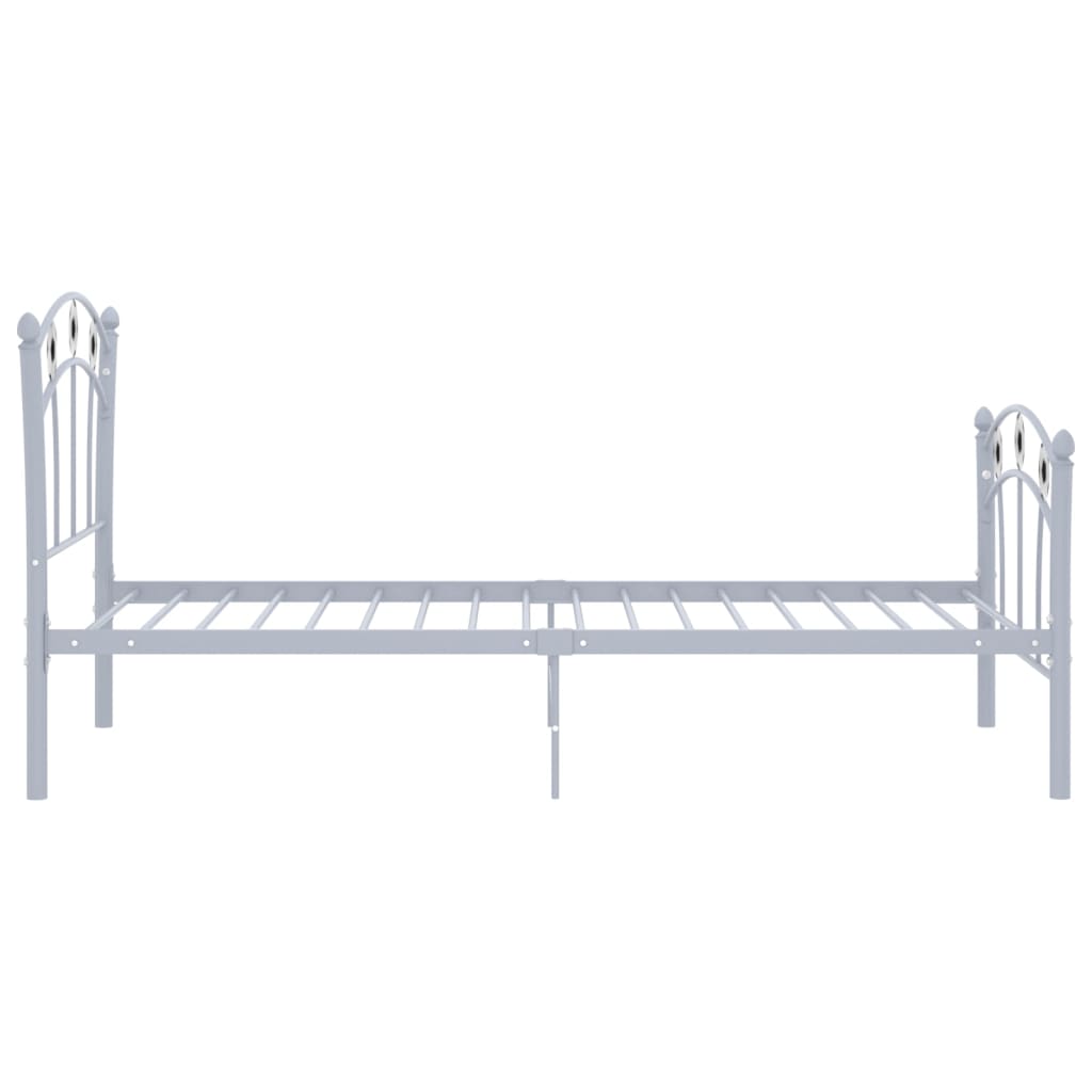vidaXL Estructura de cama con diseño de fútbol metal gris 90x200 cm