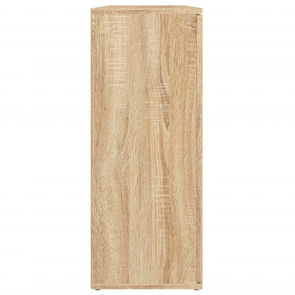 vidaXL Aparador de madera contrachapada roble Sonoma 91x29,5x75 cm