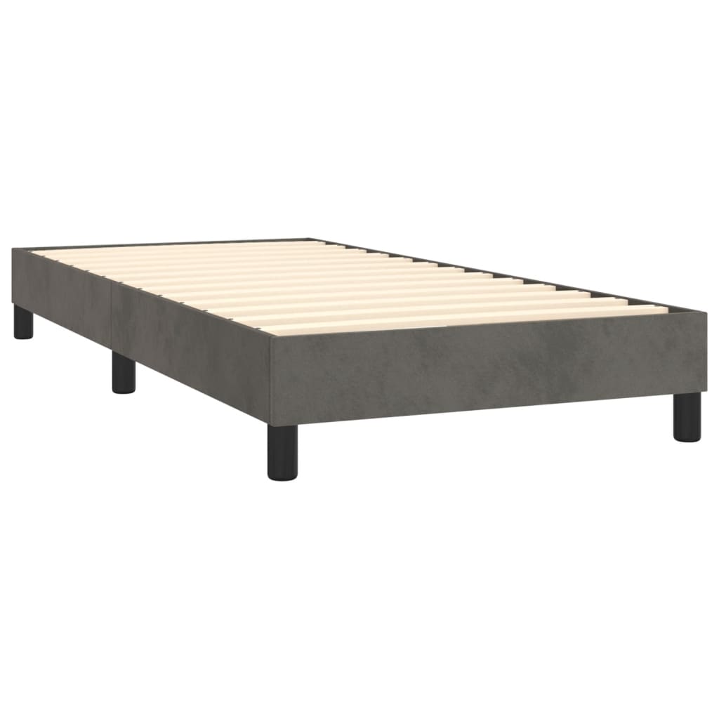 vidaXL Estructura de cama de terciopelo gris oscuro 100x200 cm