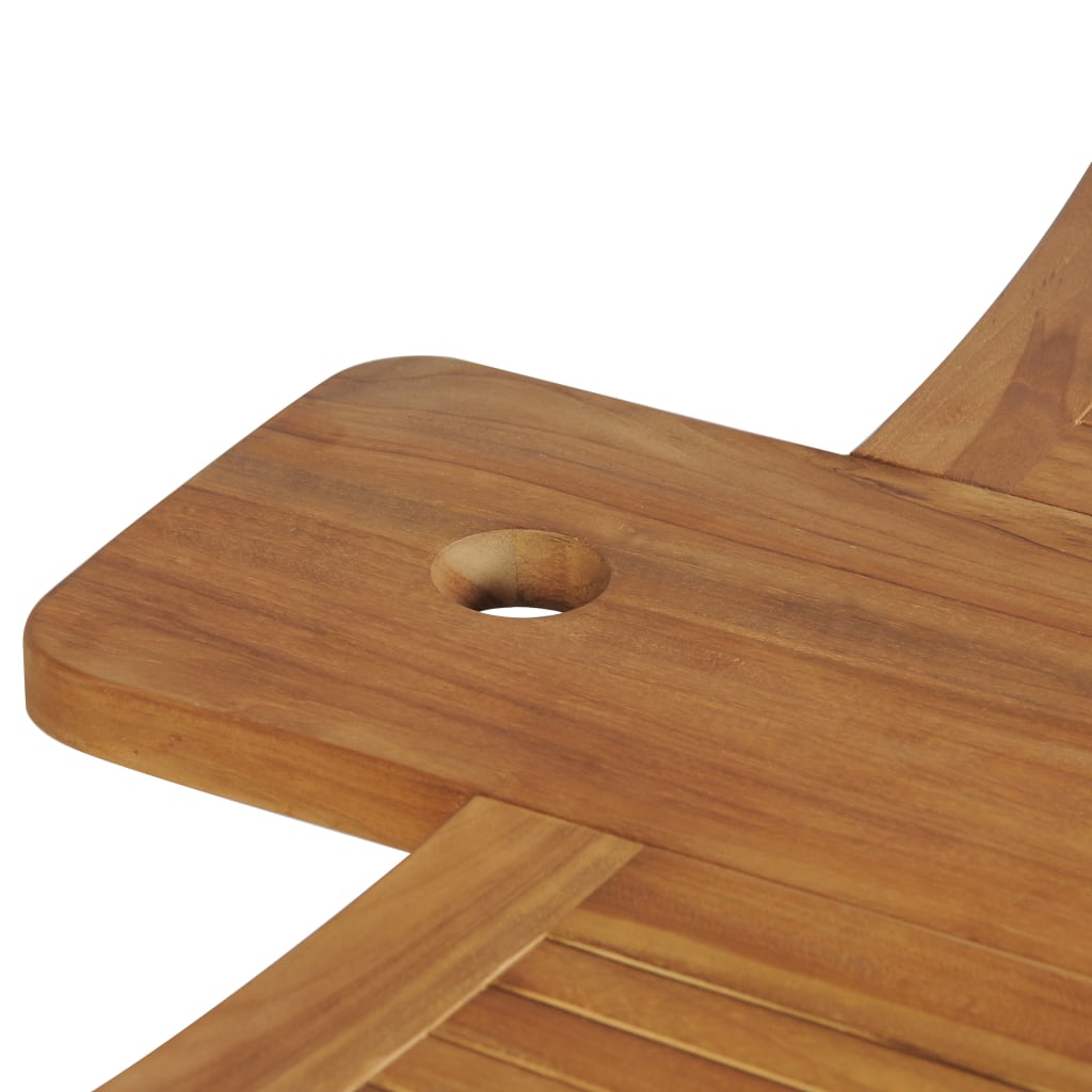 vidaXL Mesa de bar plegable de madera teca maciza 155x53x105 cm