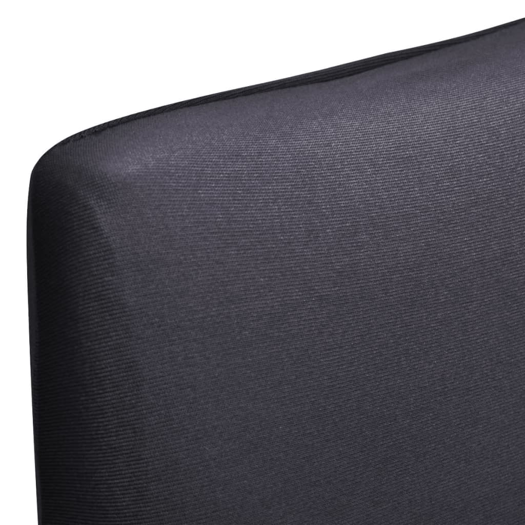 vidaXL Funda para silla elástica recta 4 unidades gris antracita