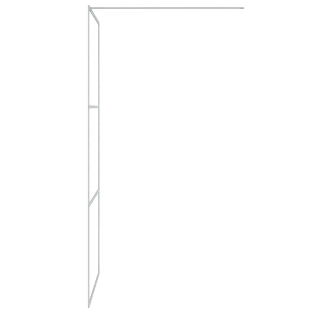 vidaXL Mampara de ducha vidrio ESG transparente plateado 90x195 cm