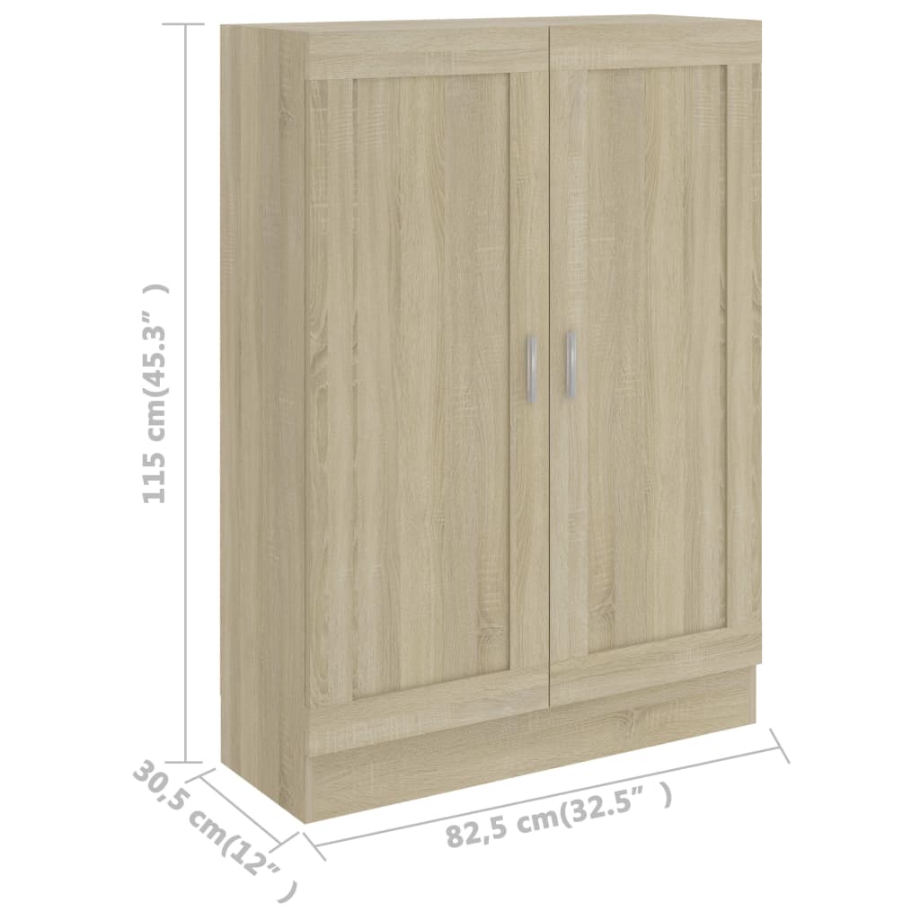 vidaXL Estantería madera contrachapada color roble 82,5x30,5x115 cm