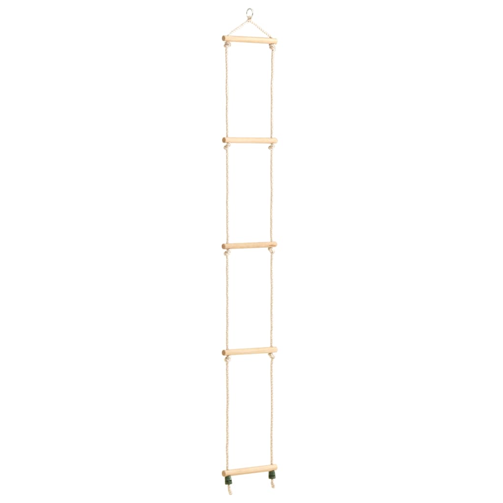 vidaXL Escalera de cuerda para niños madera maciza y PE 30x168 cm