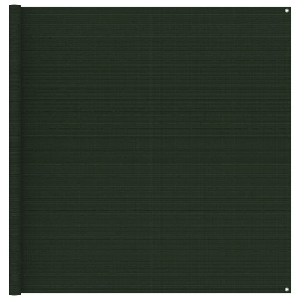 vidaXL Alfombra para tienda de campaña verde oscuro 200x400 cm