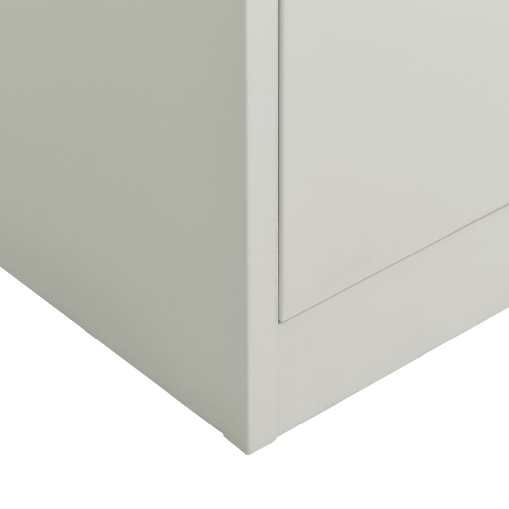 vidaXL Armario de taquilla de acero gris claro 90x40x180 cm